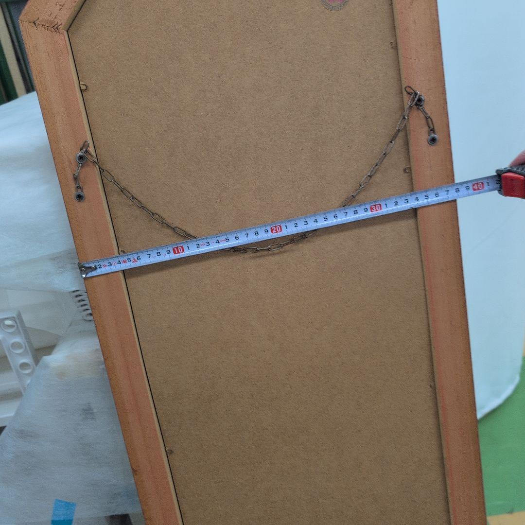 装飾的な木製スタンドミラー 大きめ