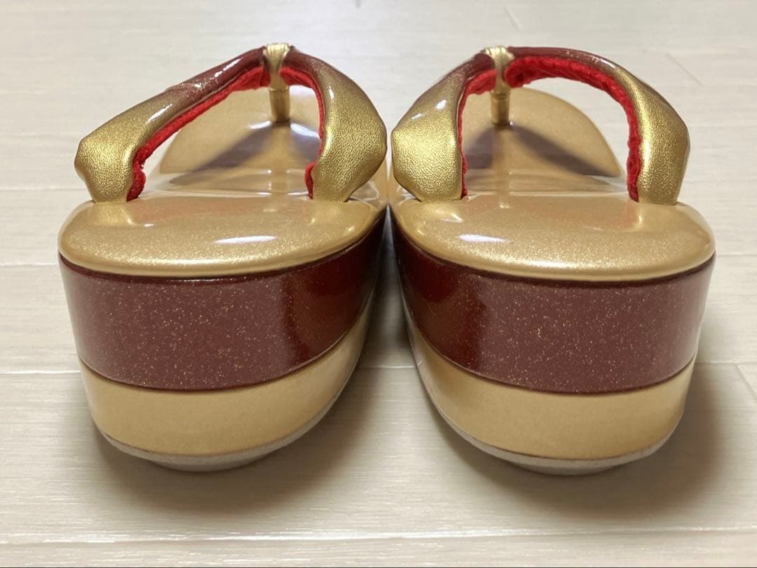 《未使用・箱付き》京都きもの友禅　夢想姿　草履バッグセット　金彩　螺鈿