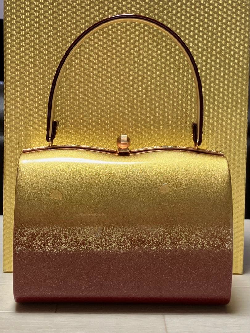 《未使用・箱付き》京都きもの友禅　夢想姿　草履バッグセット　金彩　螺鈿