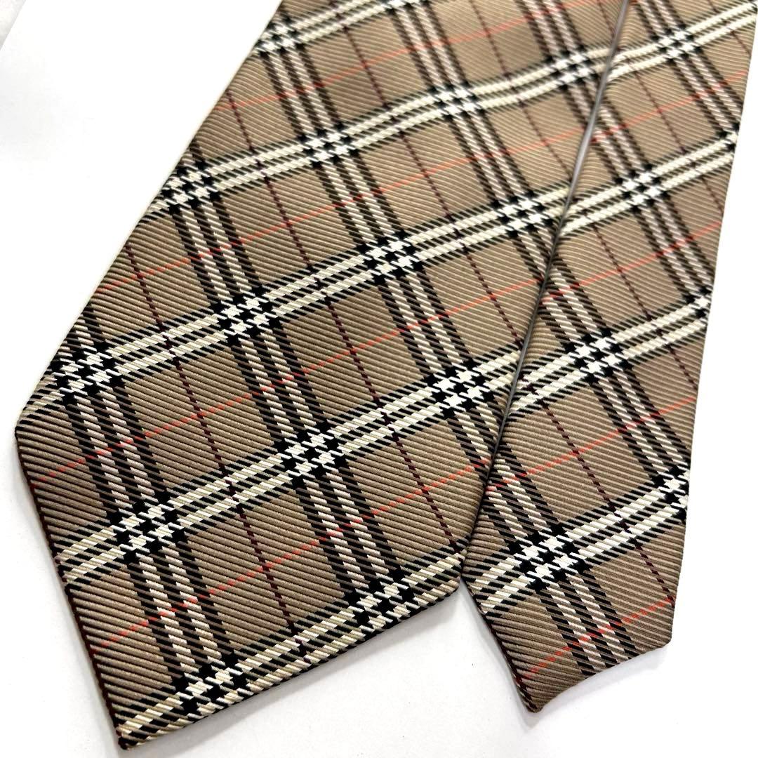 美品 バーバリー ロンドン ネクタイ シルク バーバリーチェック ノバチェック