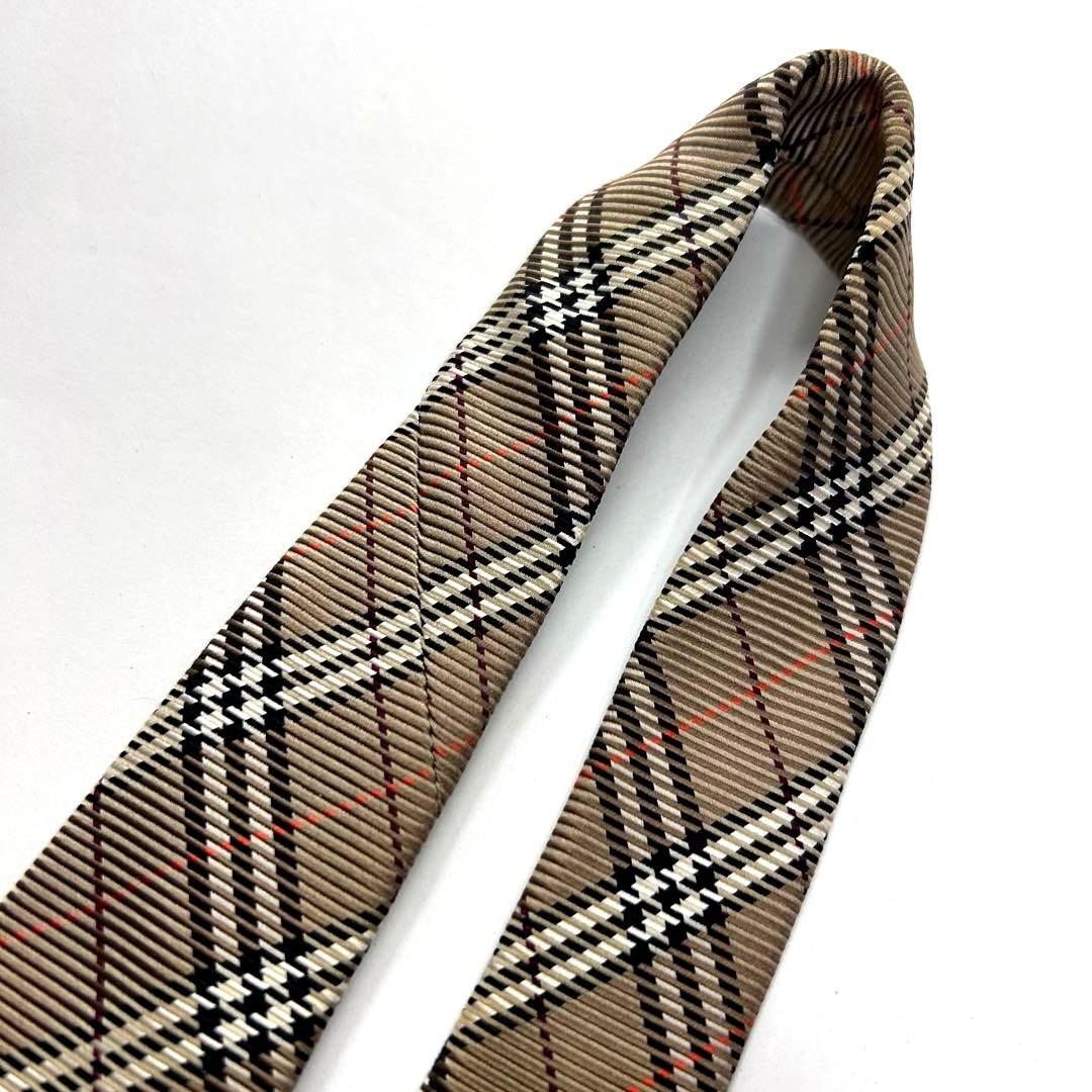 美品 バーバリー ロンドン ネクタイ シルク バーバリーチェック ノバチェック