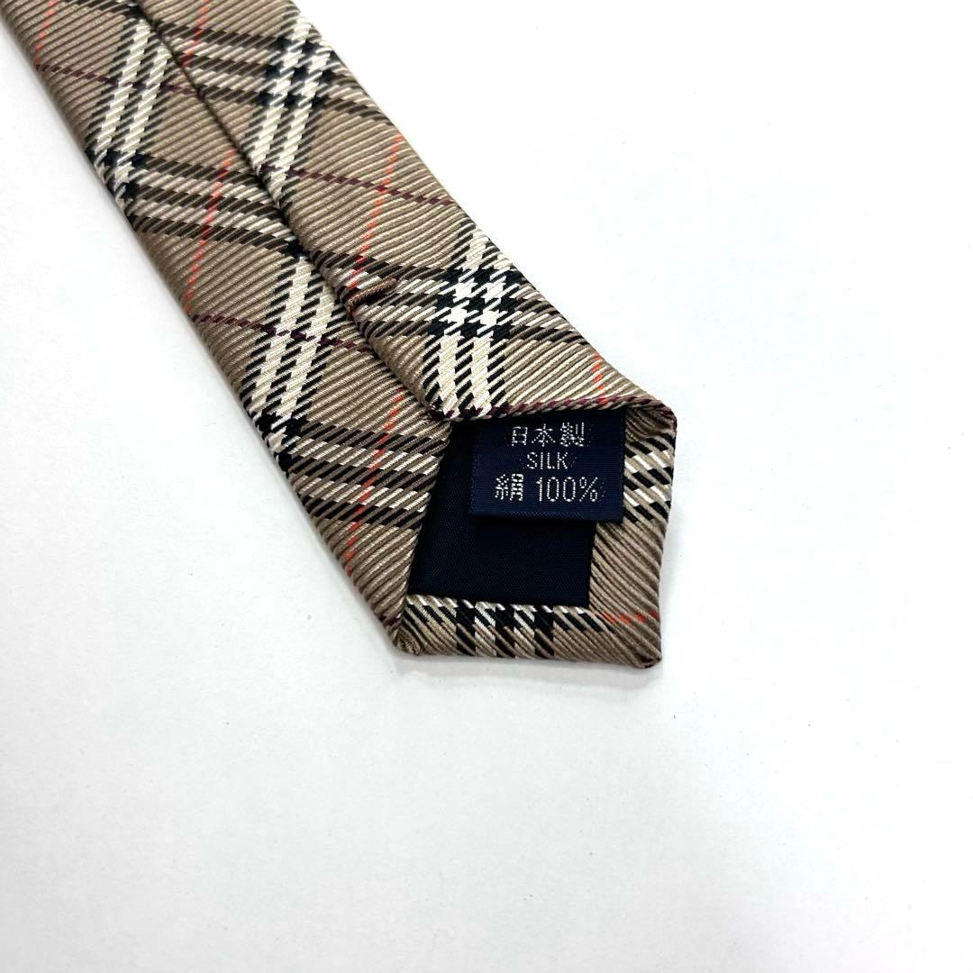 美品 バーバリー ロンドン ネクタイ シルク バーバリーチェック ノバチェック