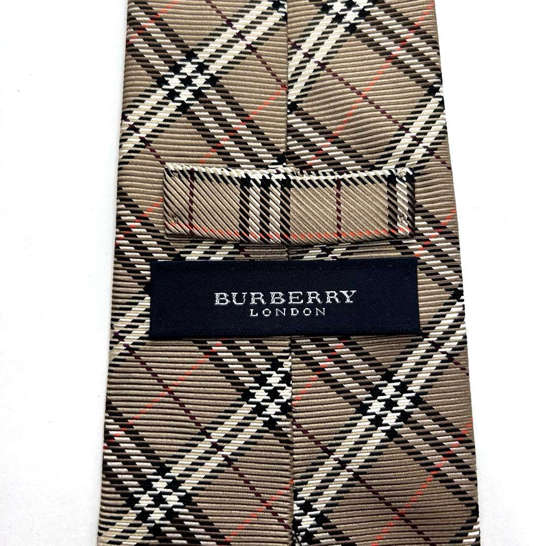 美品 バーバリー ロンドン ネクタイ シルク バーバリーチェック ノバチェック