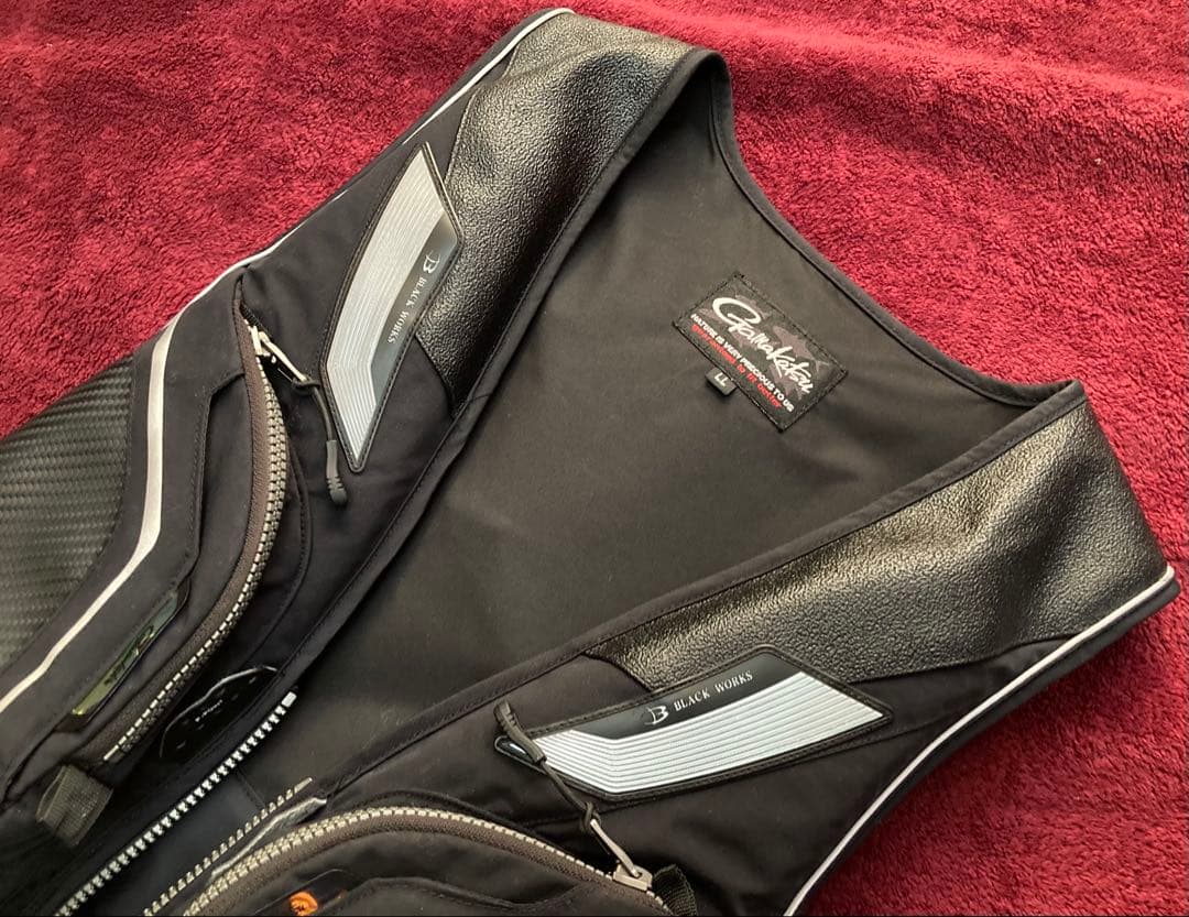 がまかつ フローティングベスト GM-2193 ブラックワークス LL, 美品