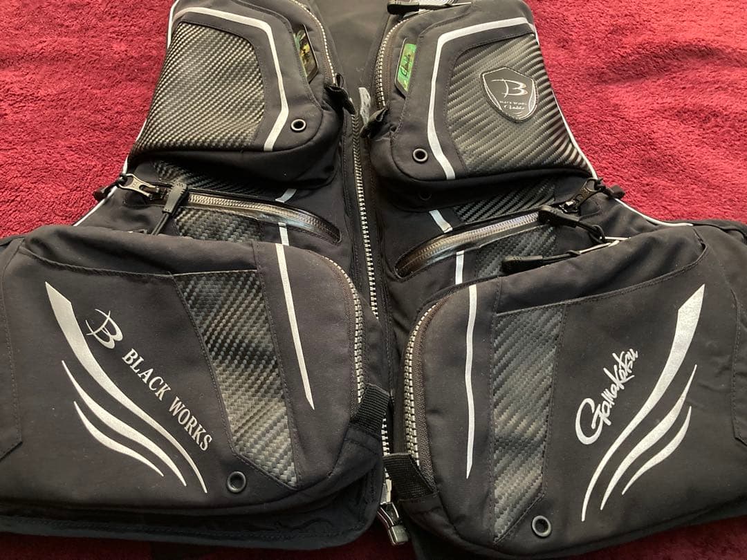 がまかつ フローティングベスト GM-2193 ブラックワークス LL, 美品