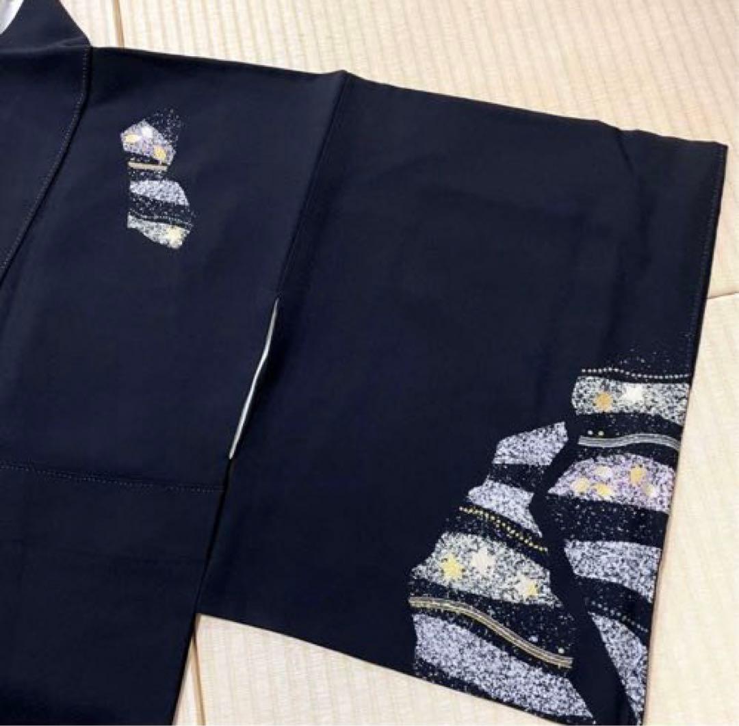 専用作家物 岩井流家元 岩井友見 星 箔 染め 訪問着 ひとつ紋