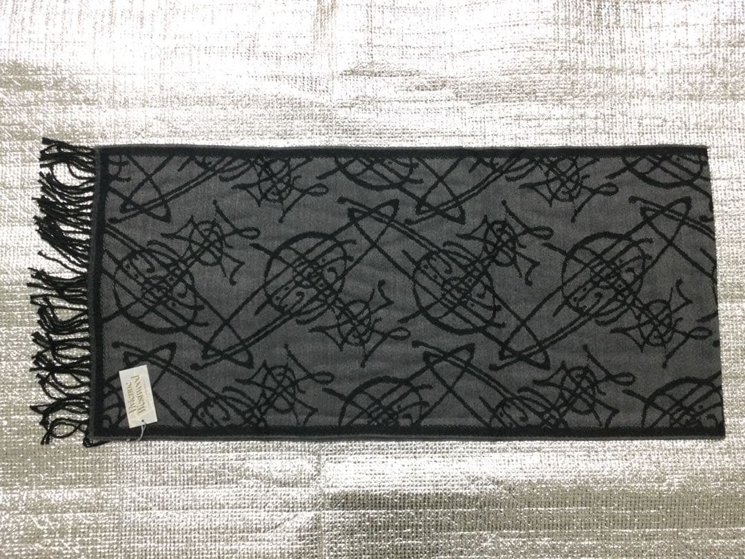 pinoヴィヴィアンウエストウッド　総柄オーブ　マフラー　リバーシブル