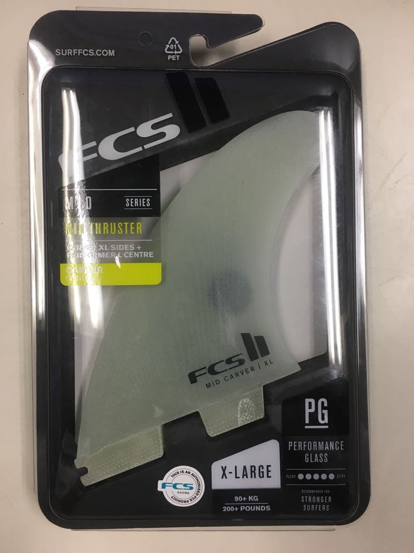 FCS 2 MID CARVER 2 + 1 FIN SET XLサイズ