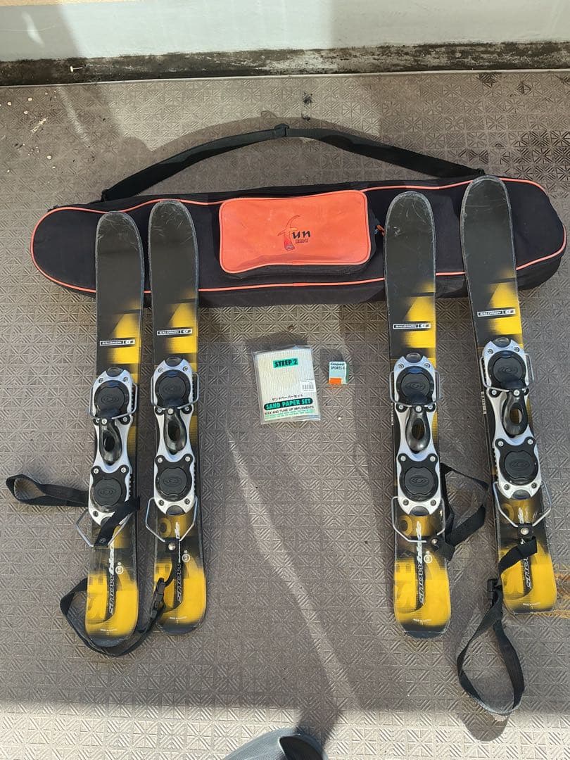 お買い得！Salomon SB8 ショートスキー2セット　カバー　おまけつき！