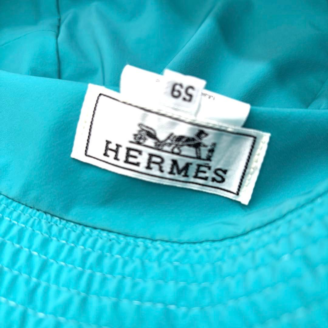 美品 HERMES エルメス 帽子 バケットハット Hロゴ カーキ ナイロン