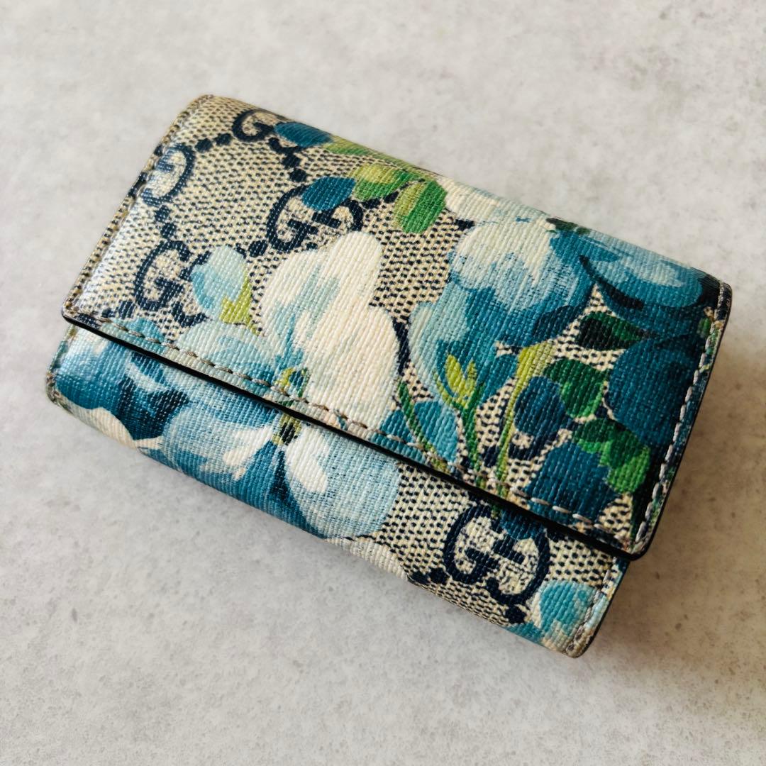 【希少】GUCCI GGブルームス ６連キーケース 花柄 GGスプリーム