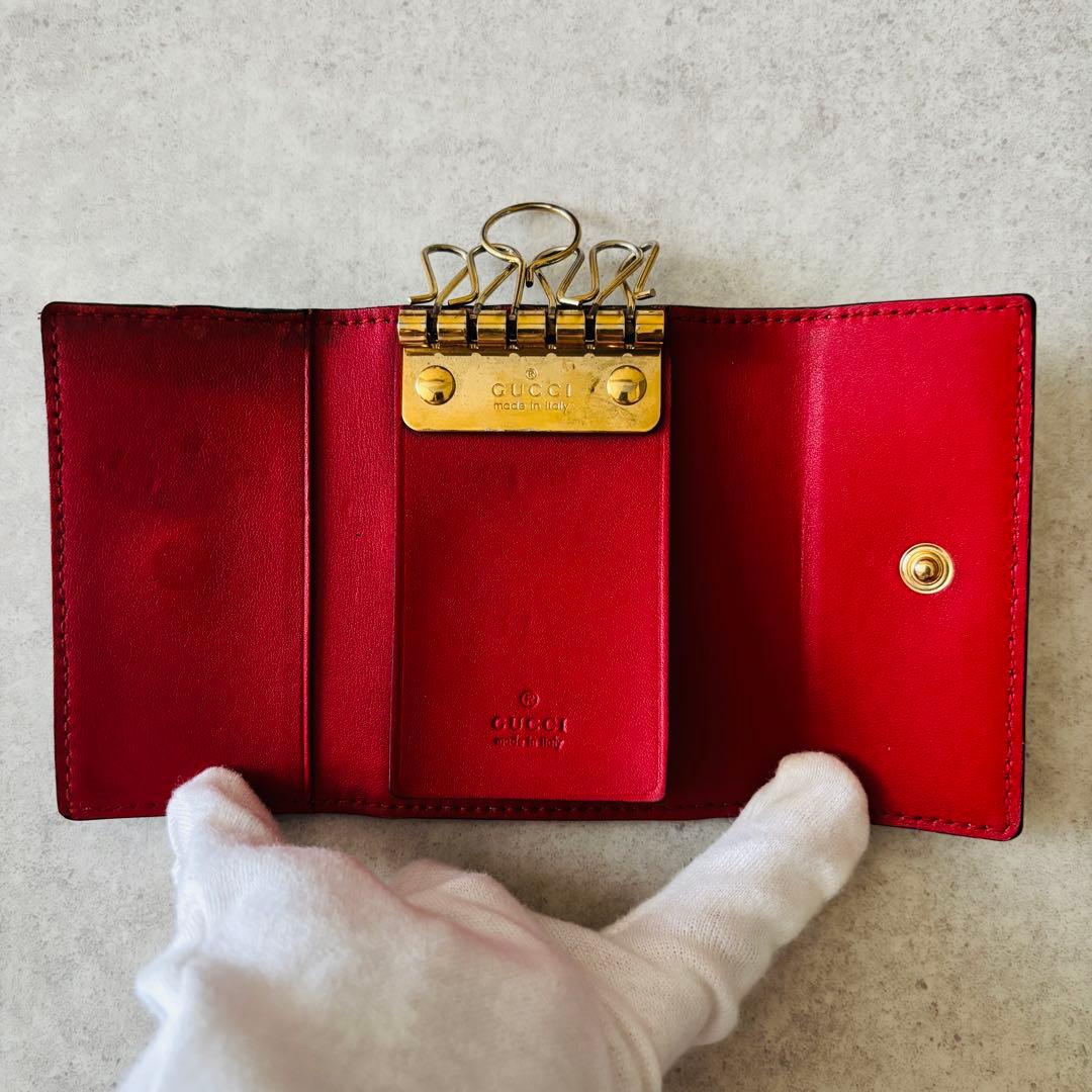 【希少】GUCCI GGブルームス ６連キーケース 花柄 GGスプリーム