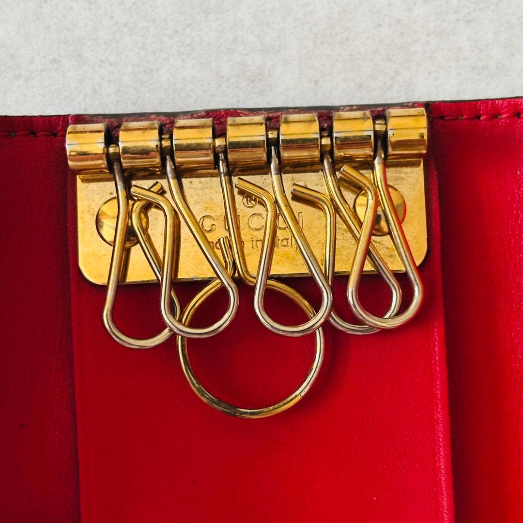 【希少】GUCCI GGブルームス ６連キーケース 花柄 GGスプリーム