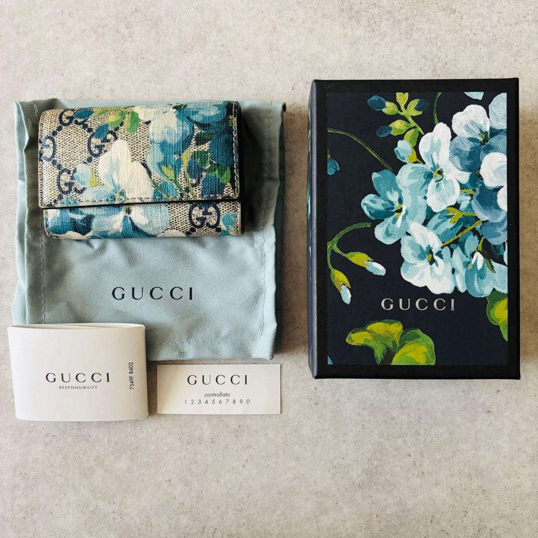 【希少】GUCCI GGブルームス ６連キーケース 花柄 GGスプリーム
