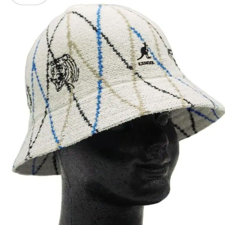 KANEDA×KANGOLPlaid Bermuda Casual ハット　白