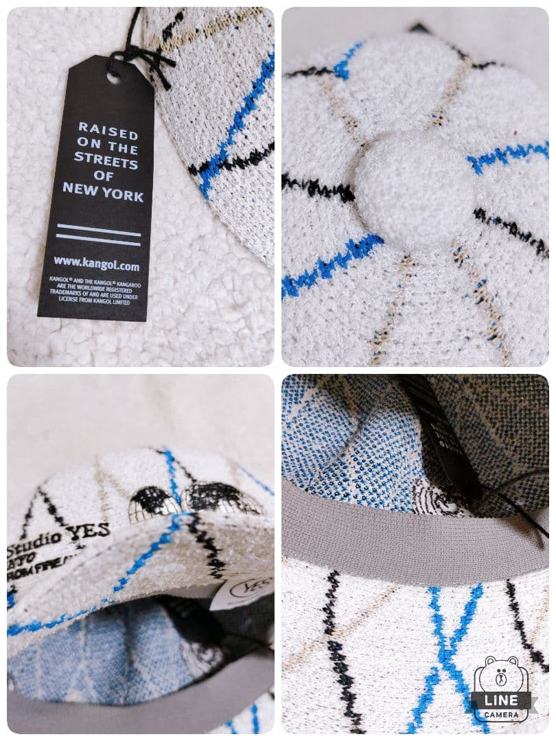 KANEDA×KANGOLPlaid Bermuda Casual ハット　白