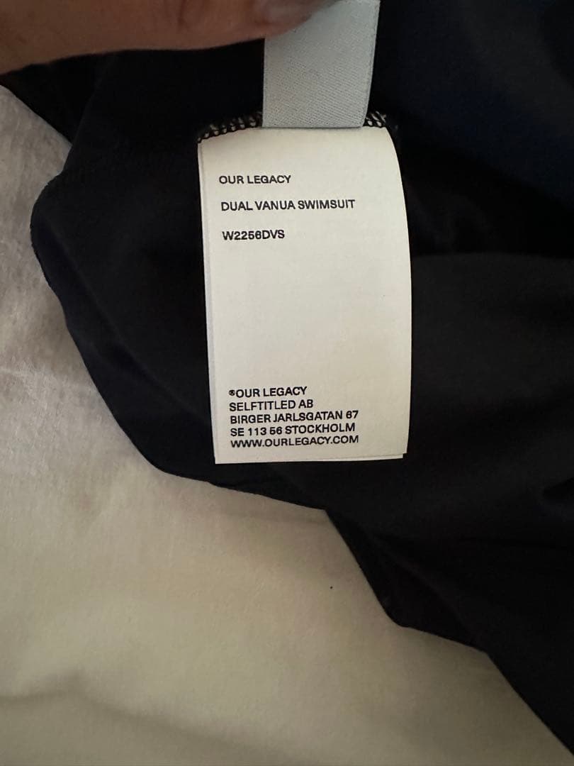 Our Legacyブラックワンピース水着