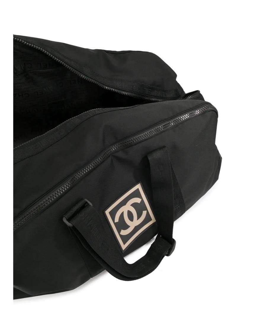 CHANEL ブラック ボストンバッグ