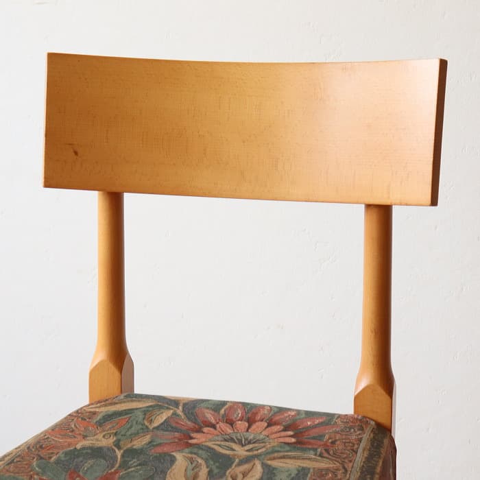 ヴィンテージ 飛騨産業 肘付イス 古家具 無垢材 ブナ材 カバーリング②