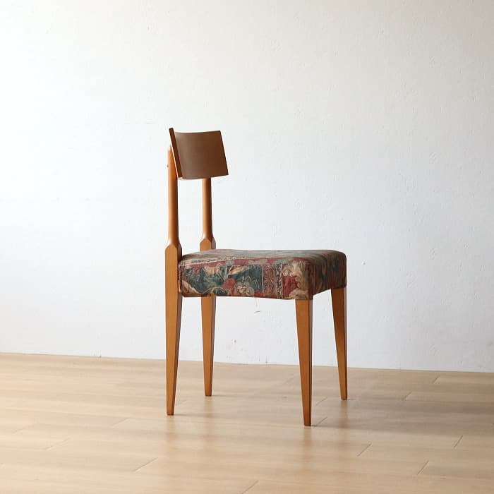 ヴィンテージ 飛騨産業 肘付イス 古家具 無垢材 ブナ材 カバーリング②