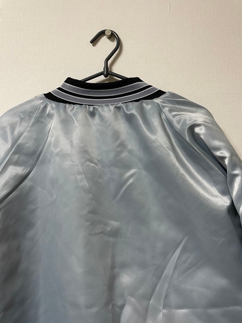 RAIDERS レイダース サテンスタジャン USA製 XL NFL シルバー