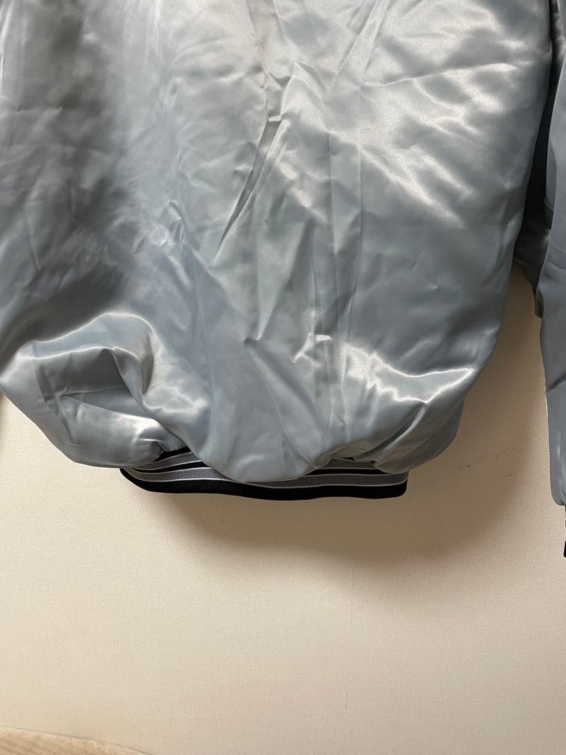 RAIDERS レイダース サテンスタジャン USA製 XL NFL シルバー