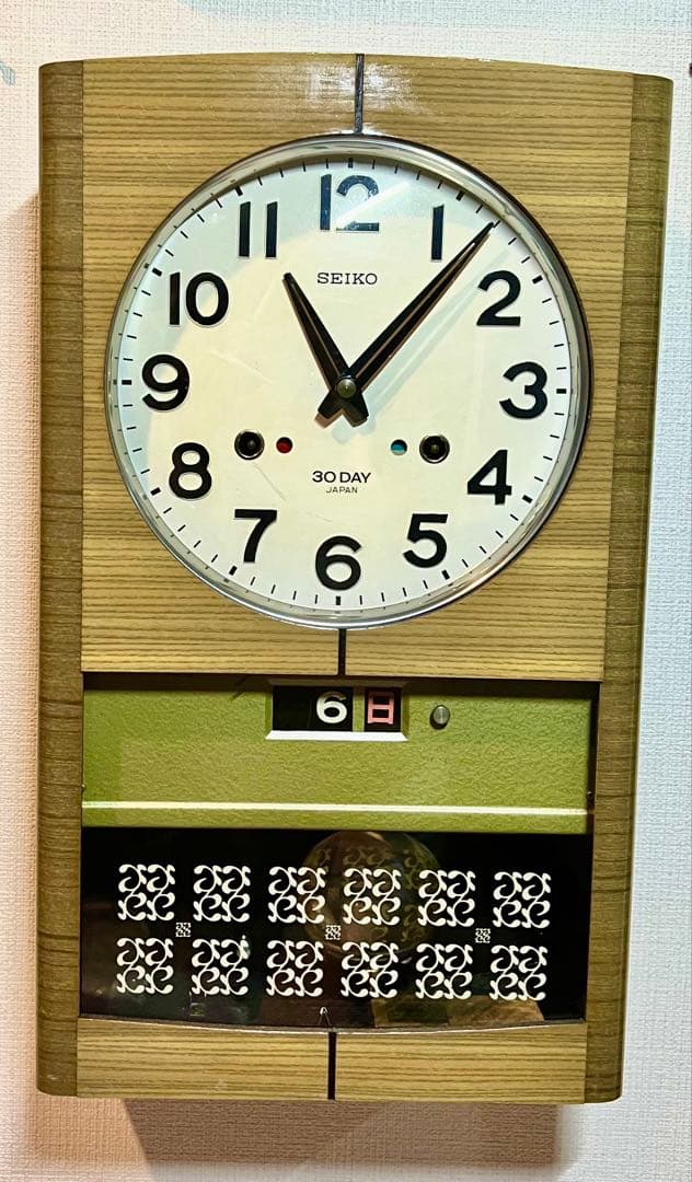 SEIKO精工30DAYゼンマイ掛け時計振り子時計柱時計ボンボン時計古時計稼働品