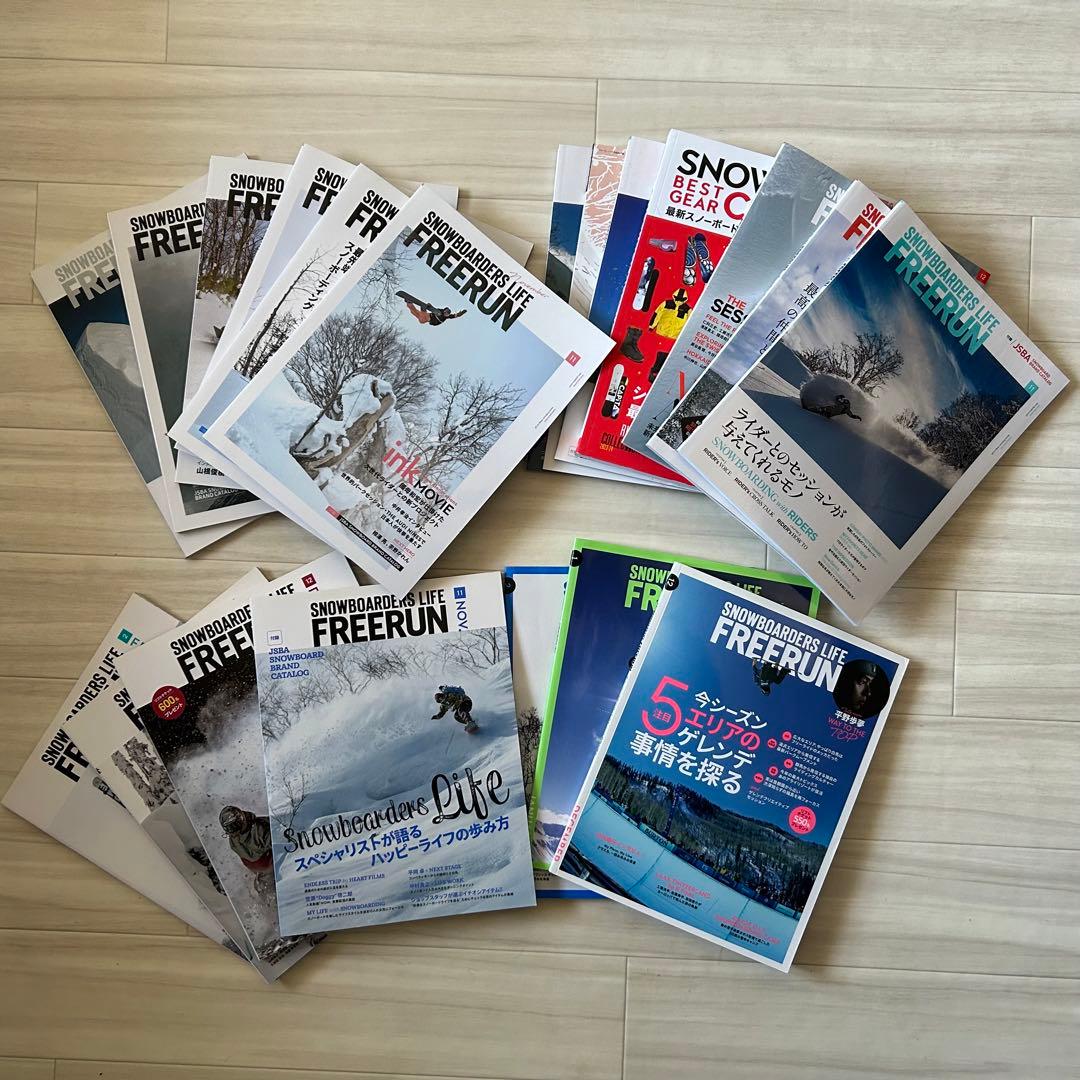スノボ雑誌フリーラン'17年12月号-'24年12月号