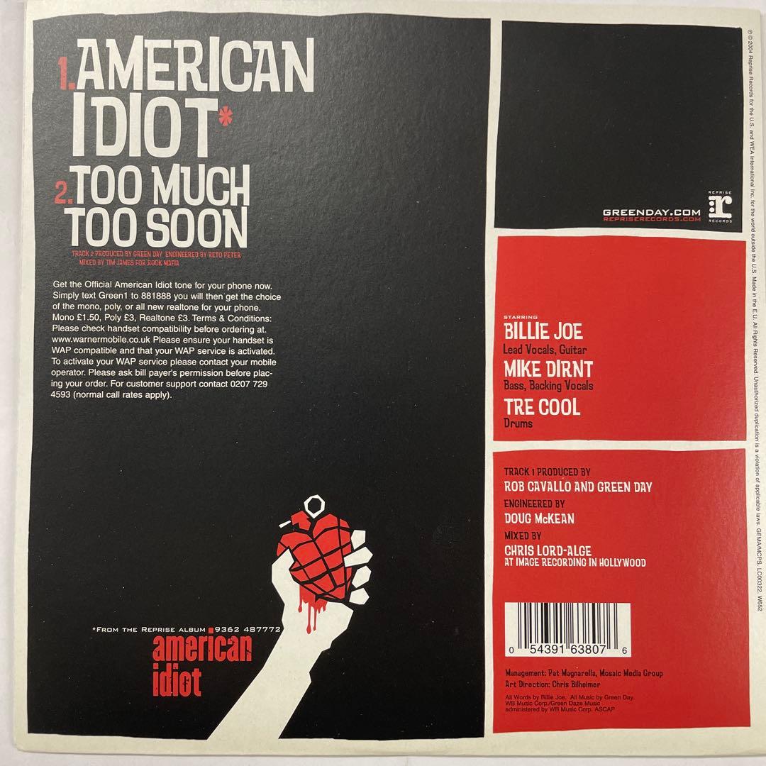 GREEN DAY american idiot ピクチャーディスク新品7\"