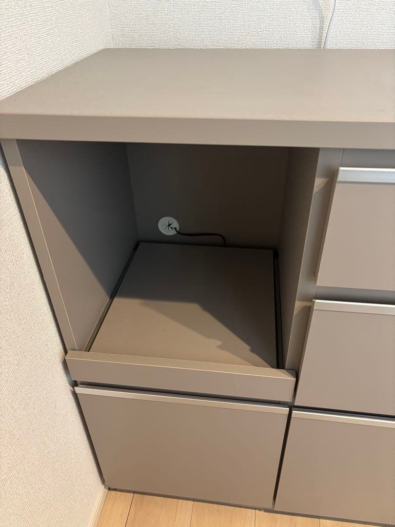 美品✨ キッチンカウンター 食器棚　キッチン収納　グレージュ　120cm 送料込