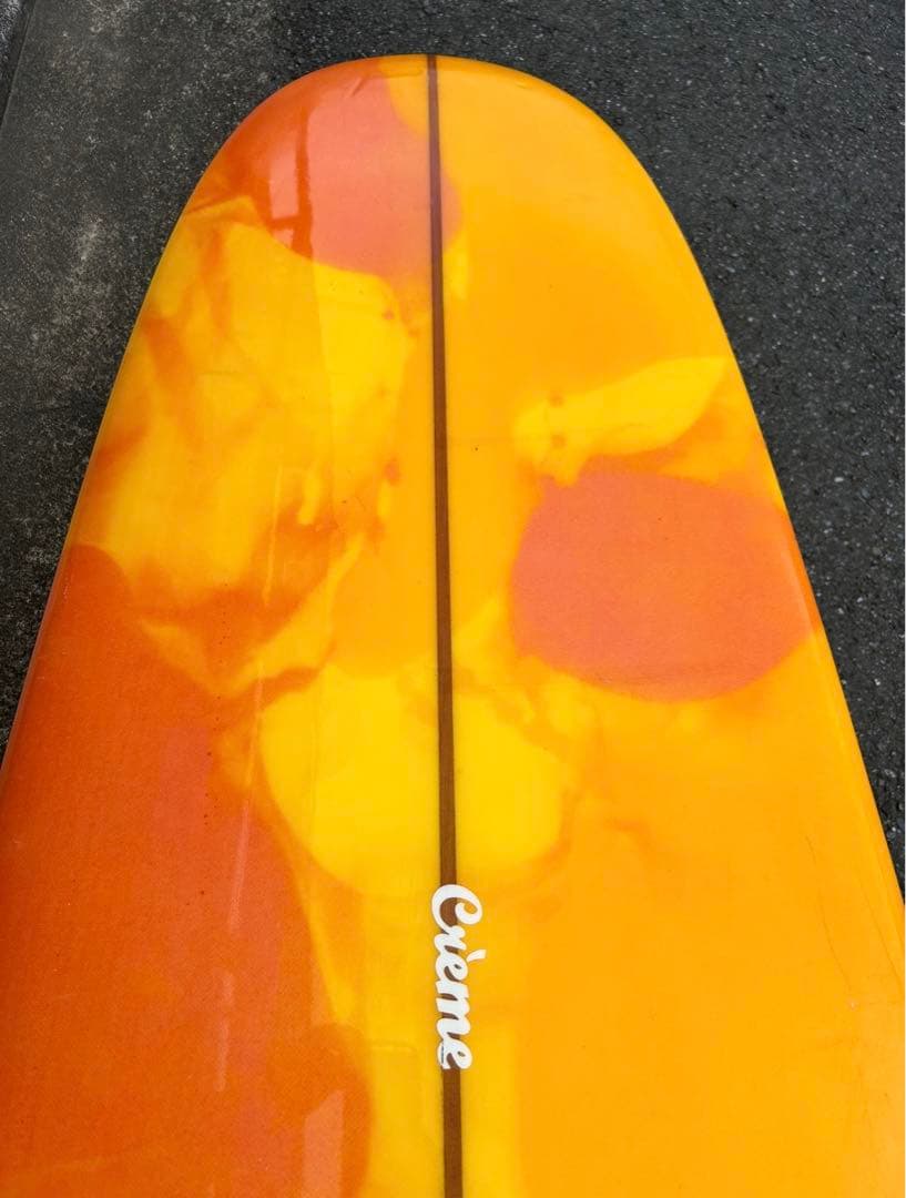 クリーム フラワー 9'6ft アブスト ロングボード シングル デッキカバー付