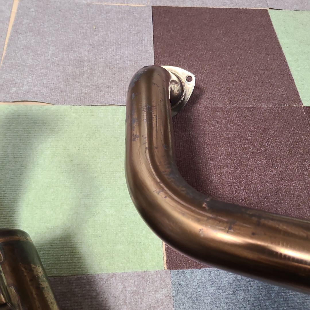 ガナドールマフラー、右ダブル出し、 品番GVE-029MBL、プラド、ブルー発色