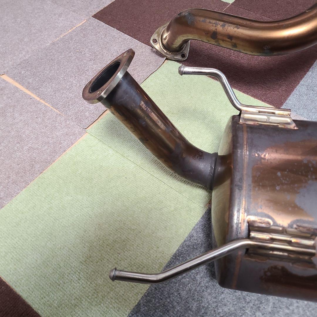 ガナドールマフラー、右ダブル出し、 品番GVE-029MBL、プラド、ブルー発色