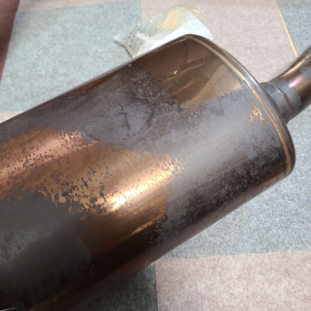 ガナドールマフラー、右ダブル出し、 品番GVE-029MBL、プラド、ブルー発色