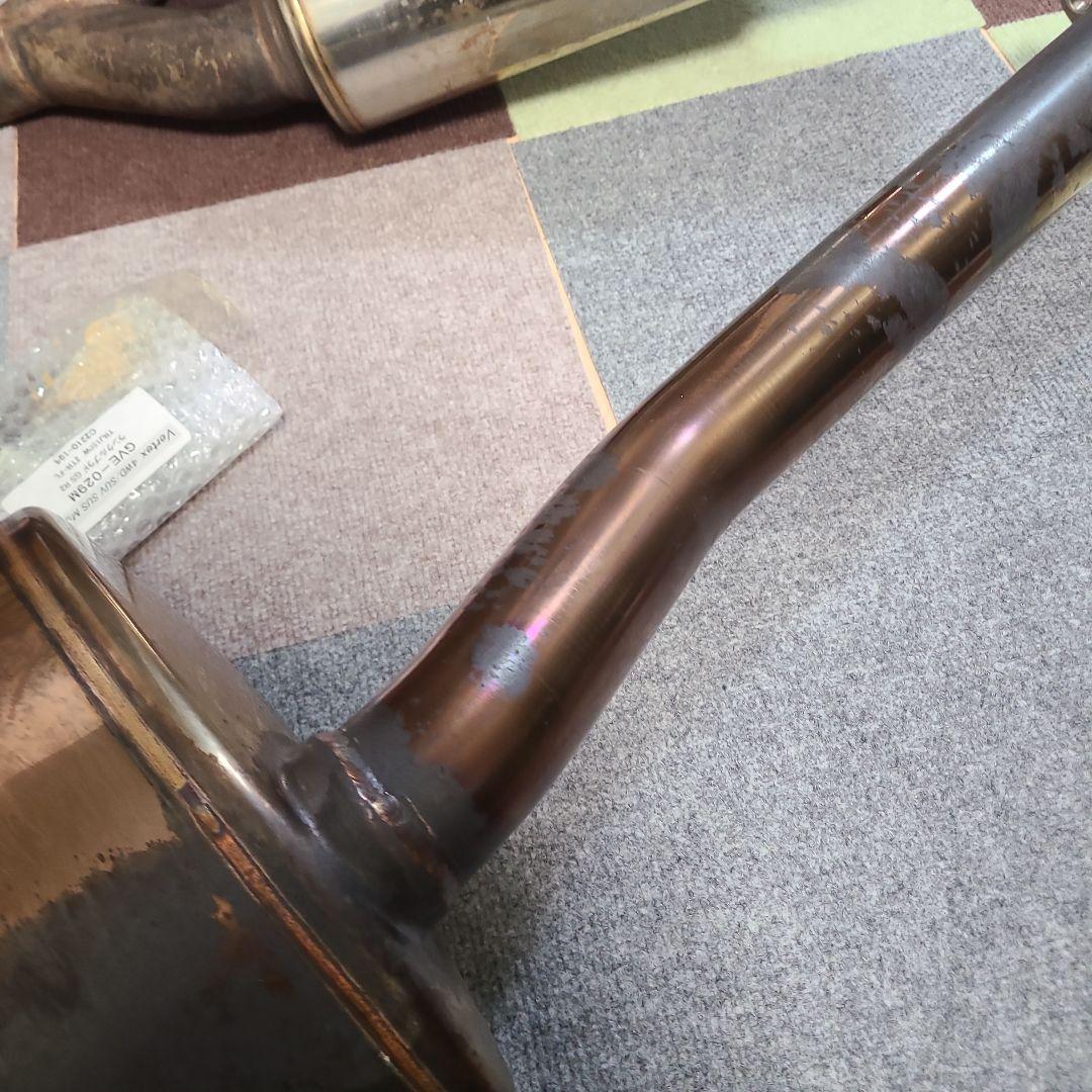 ガナドールマフラー、右ダブル出し、 品番GVE-029MBL、プラド、ブルー発色