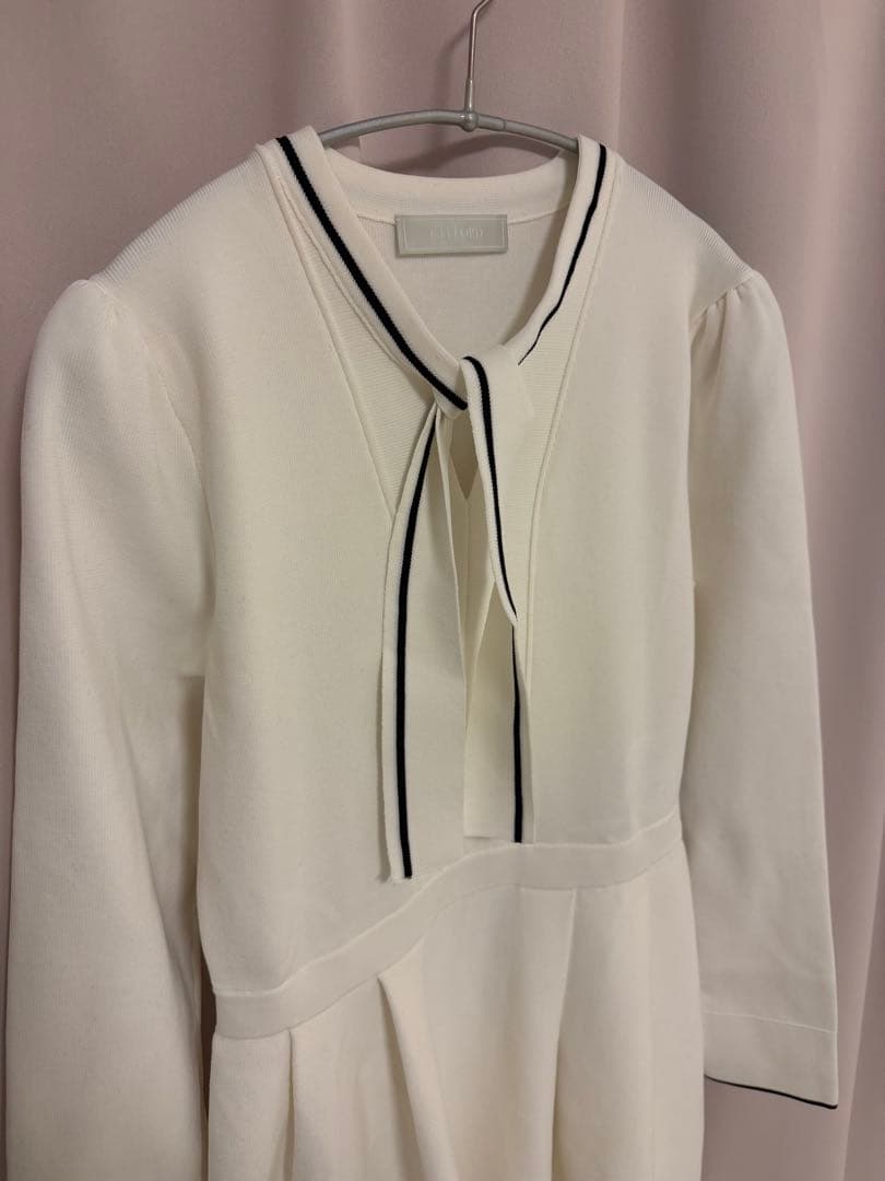 セルフォード ボウタイニットワンピース OWHT 36