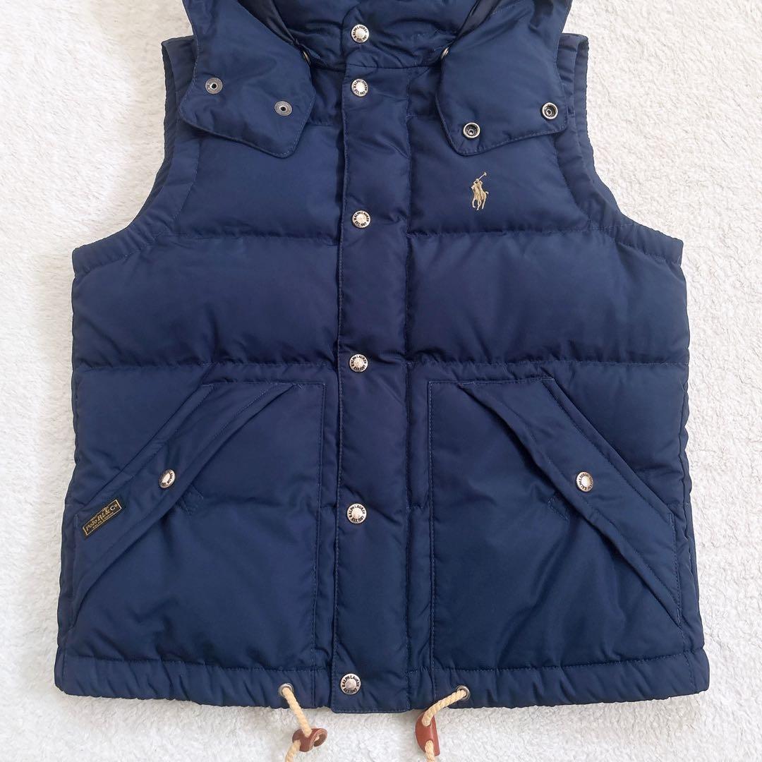POLO RALPH LAUREN 2way ダウンベスト ホースロゴ 紺色 M