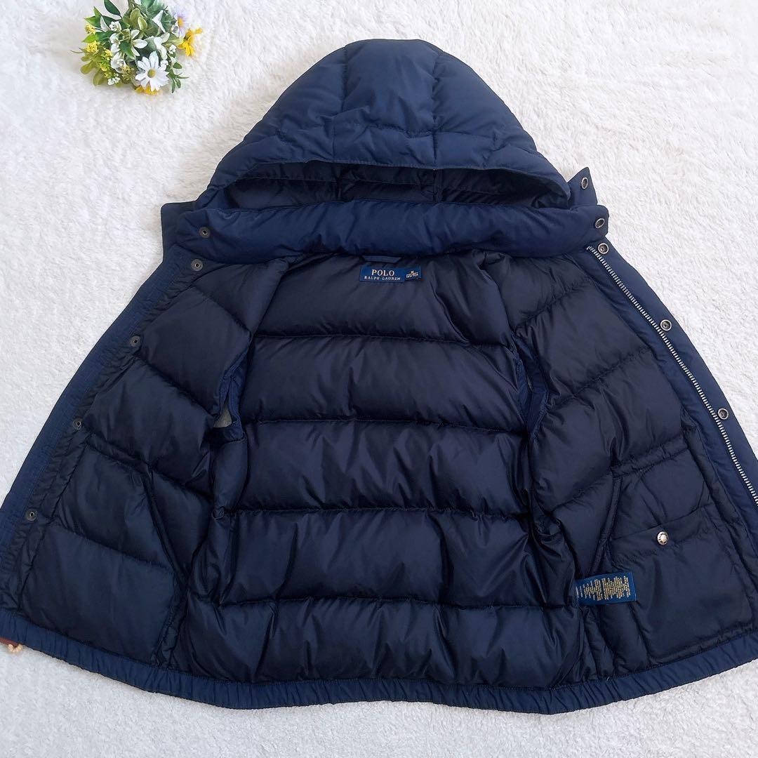 POLO RALPH LAUREN 2way ダウンベスト ホースロゴ 紺色 M