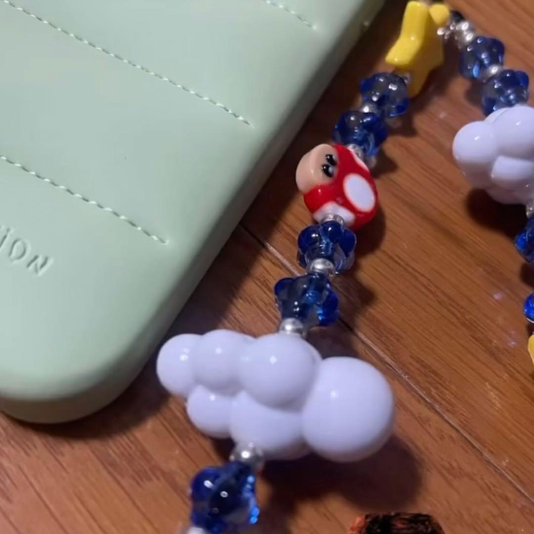 即購入可❣️大人気❣️string ting 任天堂 マリオ スター 雲 ストラップ