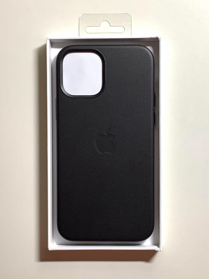 【新品】純正 iPhone 12 / 12 Pro レザーケース・ブラック①