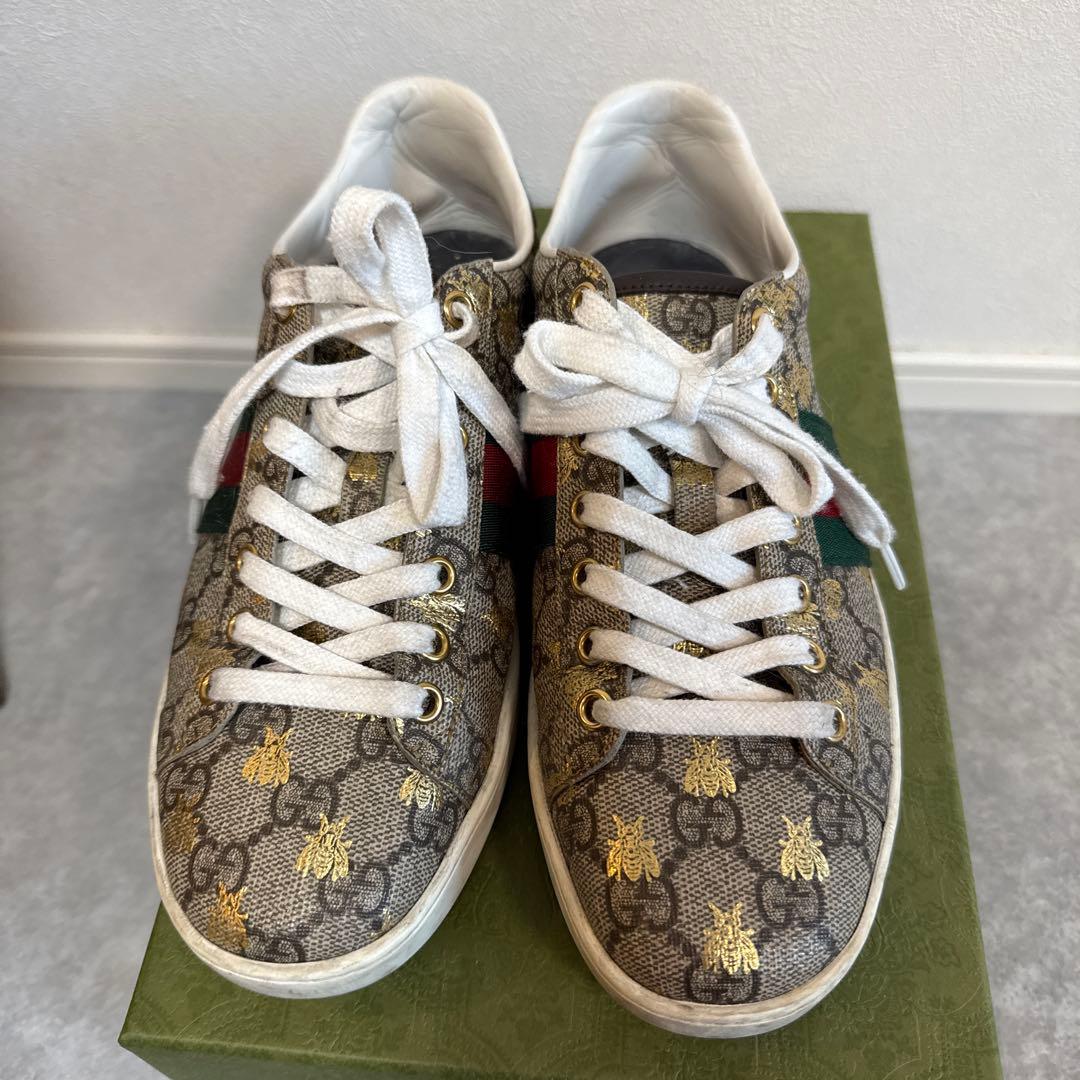 グッチ スニーカー シェリーライン ビー 蜂 GGスプリーム 23.5