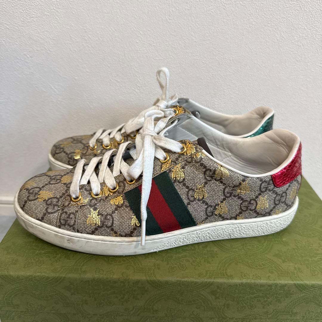 グッチ スニーカー シェリーライン ビー 蜂 GGスプリーム 23.5