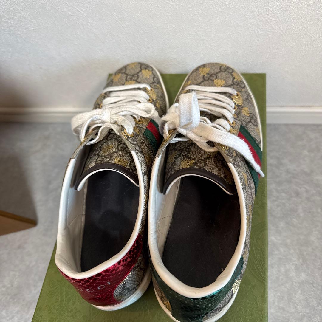 グッチ スニーカー シェリーライン ビー 蜂 GGスプリーム 23.5