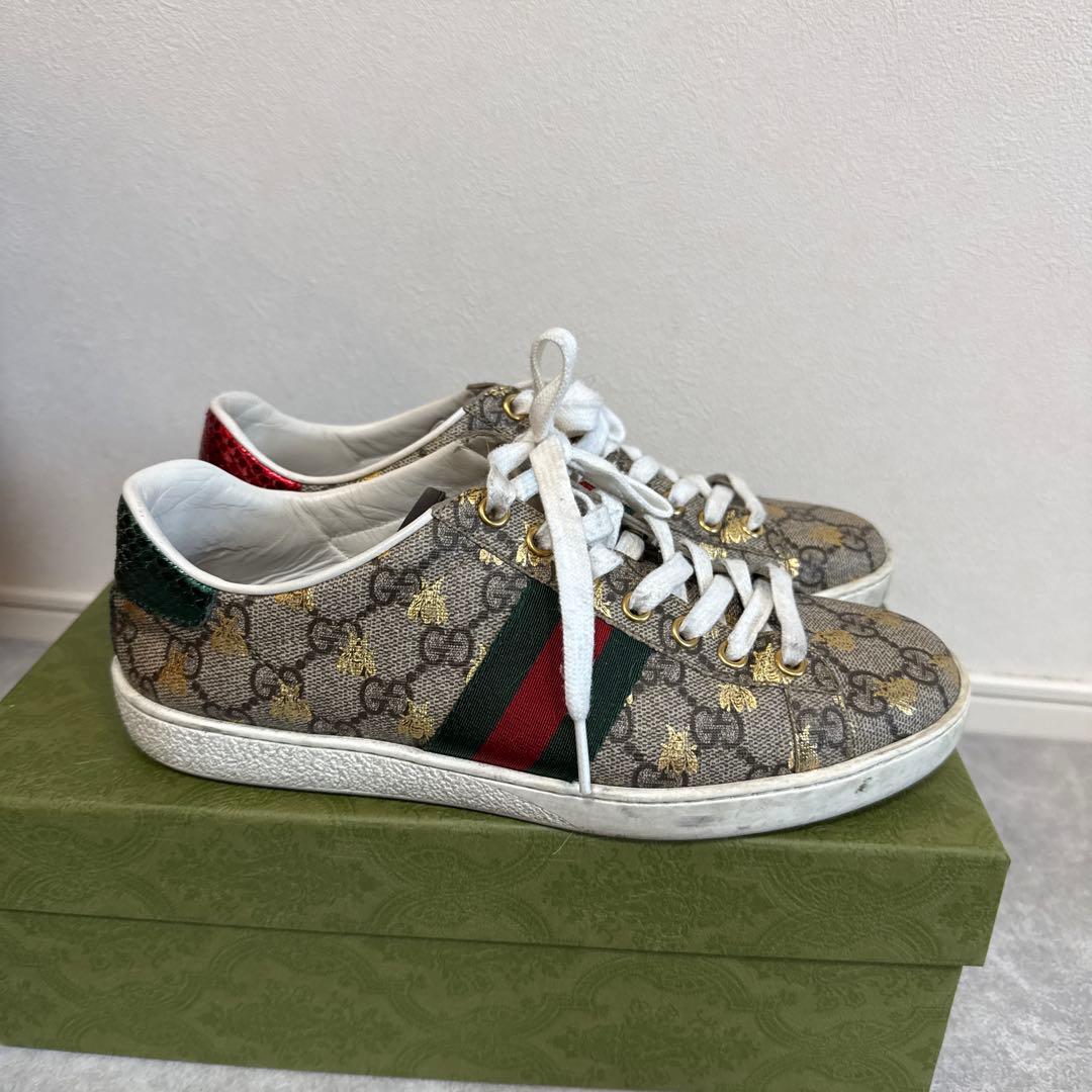 グッチ スニーカー シェリーライン ビー 蜂 GGスプリーム 23.5