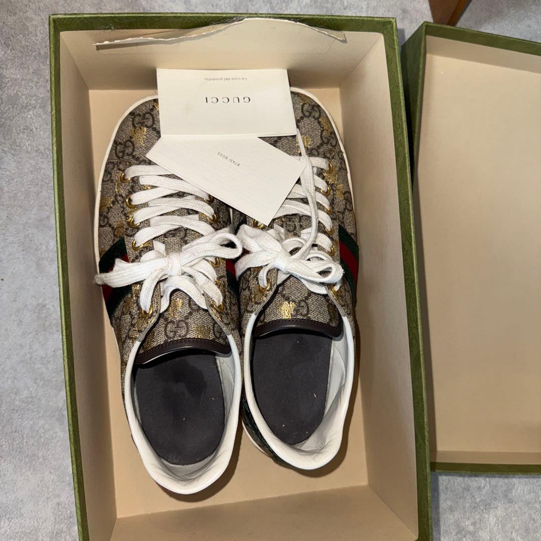 グッチ スニーカー シェリーライン ビー 蜂 GGスプリーム 23.5