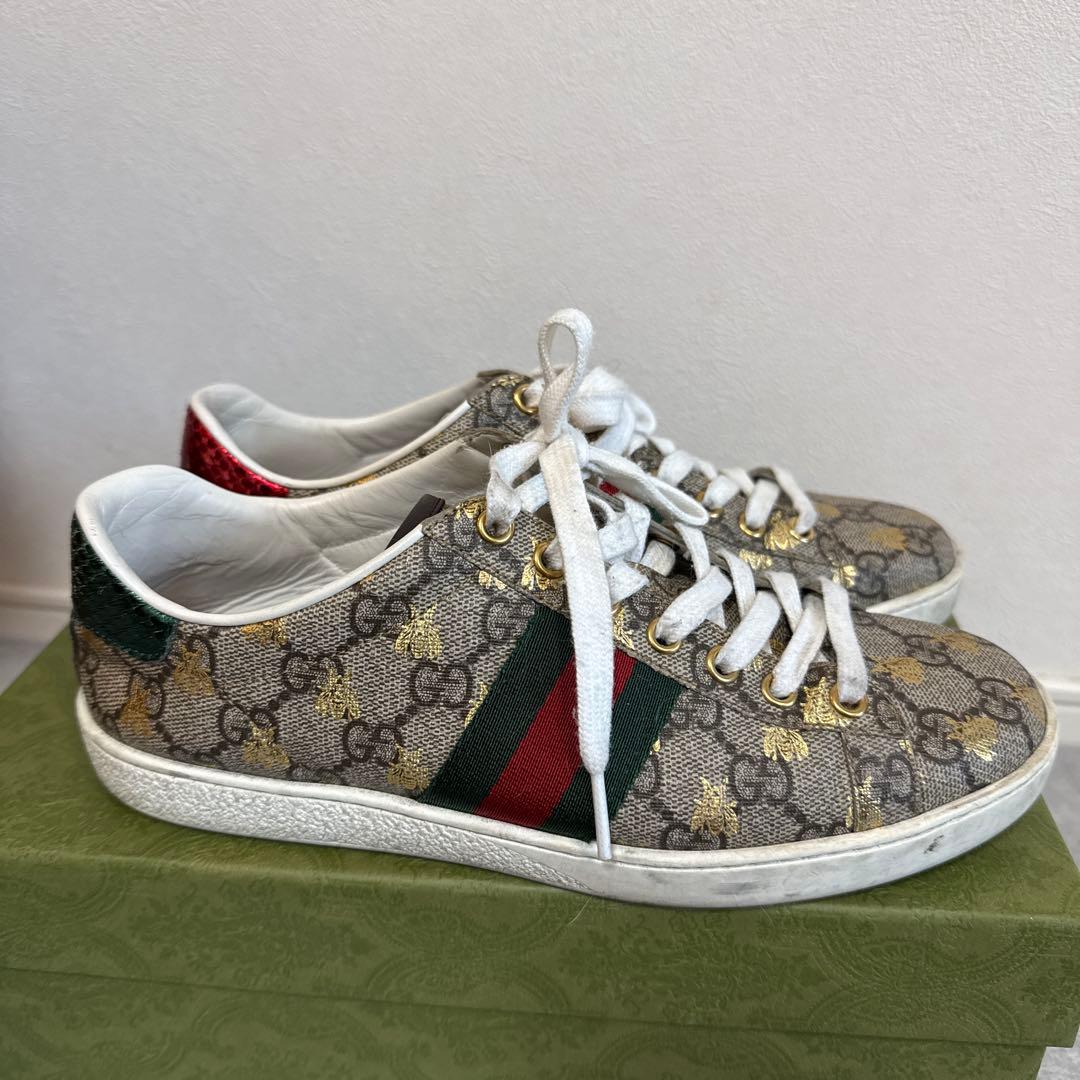 グッチ スニーカー シェリーライン ビー 蜂 GGスプリーム 23.5