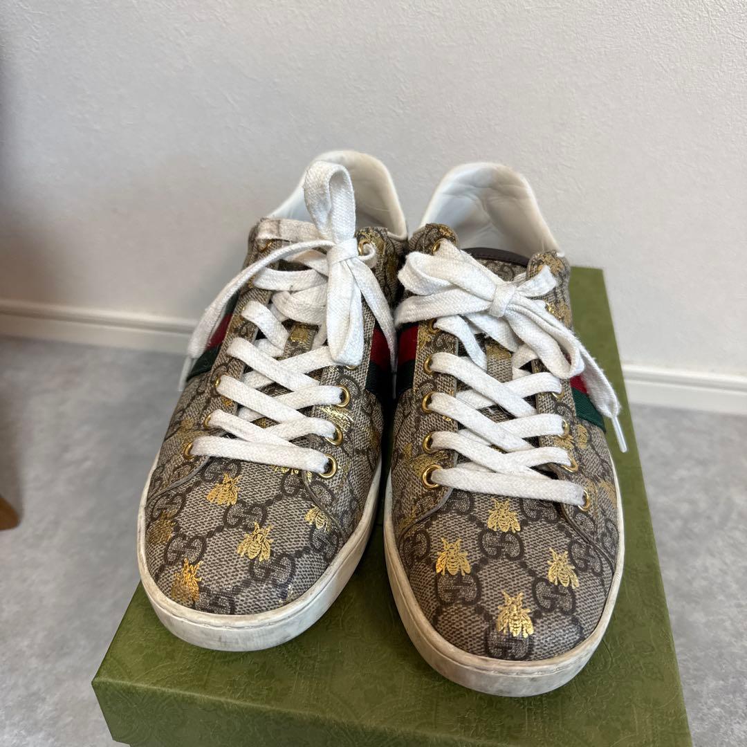 グッチ スニーカー シェリーライン ビー 蜂 GGスプリーム 23.5