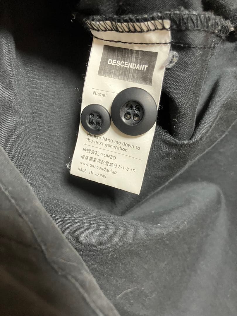 激渋！DESCENDANT！BLACKノーカラージャケット