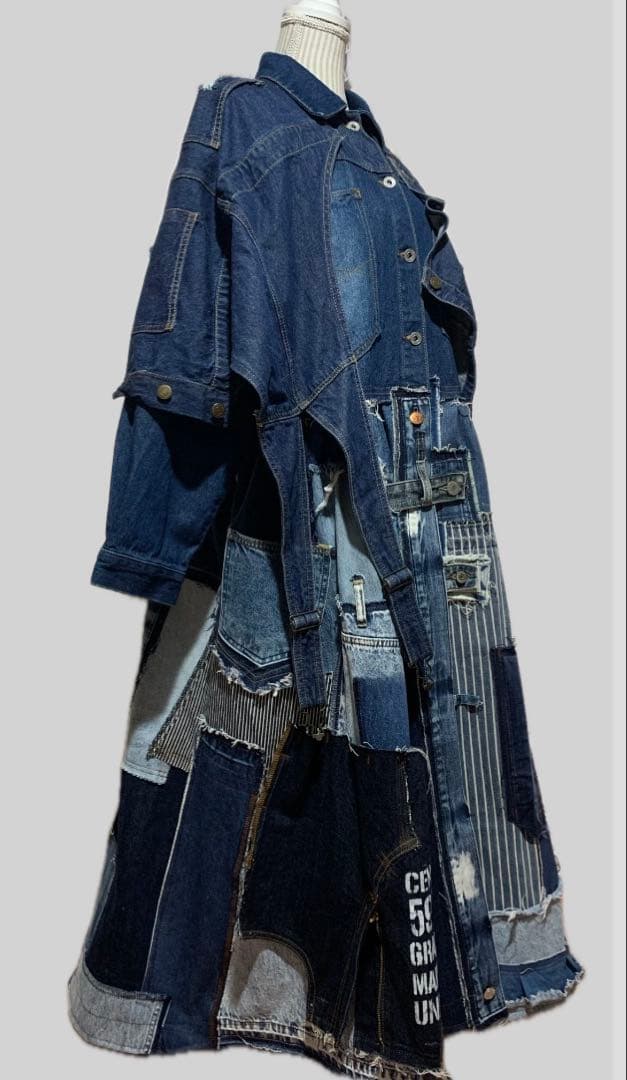 デニムリメイク‪☆こだりデザイン遊びコート‪( *´艸`)