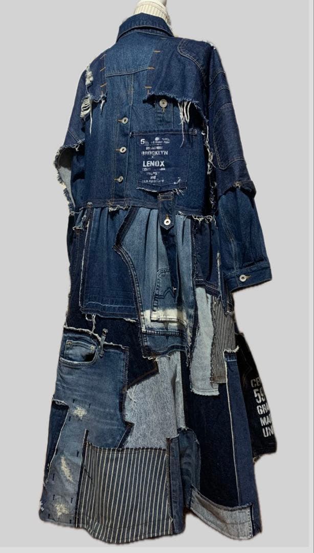 デニムリメイク‪☆こだりデザイン遊びコート‪( *´艸`)